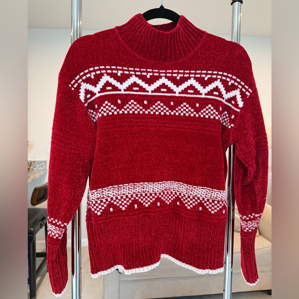 Christian Siriano Red Textured Knit